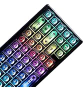 OHY XVX Black Shine Through Keycaps for Mechanical Keyboards - 136 Keys Black Translucent Cat Eye...