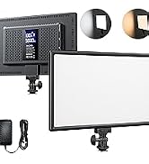 RALENO 19.5W LED Video Soft Light Panel, 650Lux/m Camera Panel Light Built-in 2* 4000mAh Batterie...