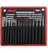 AMM 16PCS Punch and Chisel Set, including Taper Punch, Cold Chisels, Pin Punch and Center Punch, ...