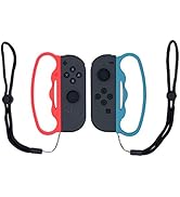Mcbazel Boxing Grip with Hand Straps for NS Switch/Switch OLED Joy-Con Fitness Boxing Game Blue a...