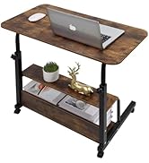 Computer Desk Office Table with Storage Gaming Table Adjustable Height Mobile Computer Desk for S...