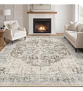Area Rug Living Room Rugs - 9x12 Washable Boho Rug Vintage Oriental Distressed Farmhouse Large Th...
