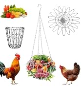 Chicken Treat Dispenser, 9.25in Hanging Feeder Ball,Treat Dispenser, Foldable Chicken Coop Toys f...