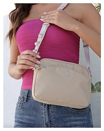 Pander-Small-Crossbody-Bag-for-Women,-Lightweight-Nylon-Everyday-Purse-with-Adjustable-Strap
