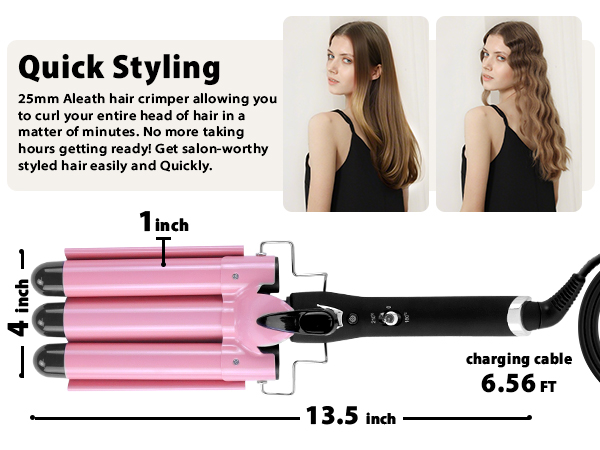 Three Barrels Hair Waver
