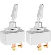 Toggle Switch, Malictele12V 50A Heavy Duty ON/Off 2Pin SPST Premium Chrome-Plated Automotive Togg...