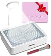 Rolokit Nail Dust Collector with Lamp&amp;50pcs Disposable Filter&amp;Dusting Brush, Electric Nail Vacuum...