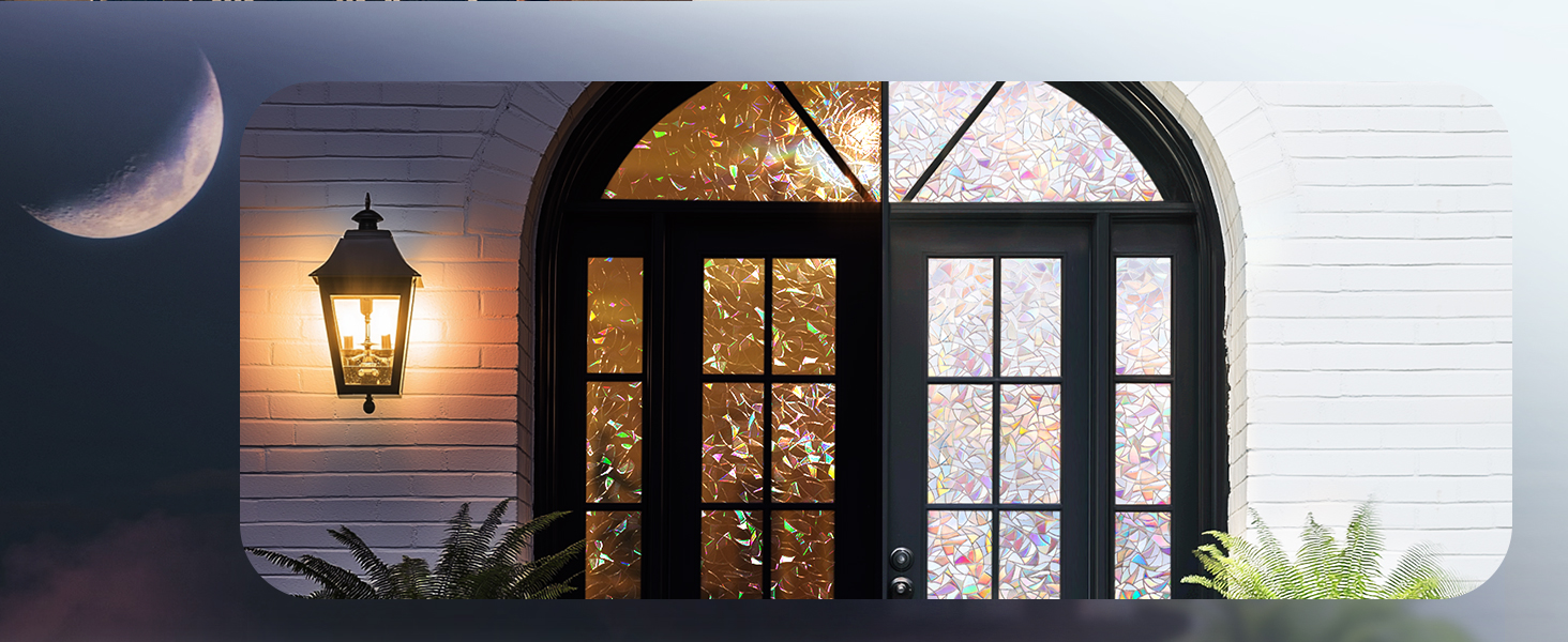 day and night outdoor window film effect