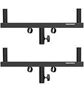 Vondynote Dual Speaker Pole Mount Speaker Mounting Fork Bracket Bar Speaker Pole Adapter, Set of 2