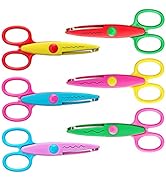 Asdirne Craft Scissors Decorative Edge, ABS Resin Scrapbook Scissors with 6 Pattern, Safe for Kid...