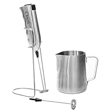 iced coffee; latte frother; liquid frother; pitcher; stainless pitcher; milk whisk