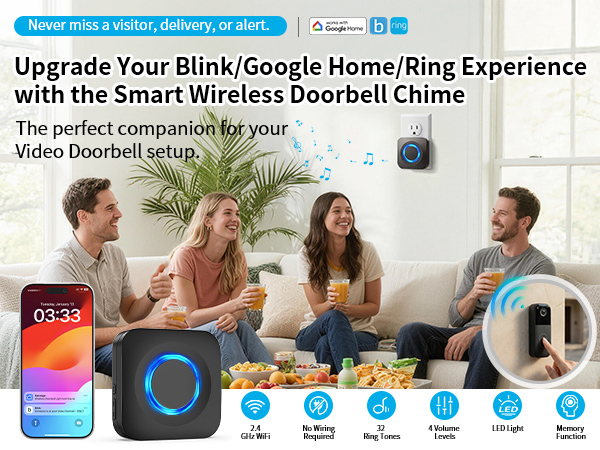 Blink doorbell chime