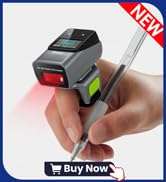 Eyoyo Ring Barcode Scanner with Screen: Fast &amp; Long-Range Scanning, Mini Wearable 1D&amp;2D Wireless ...