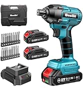 Seesii Impact Driver Kit, 21V Max Torque 1590 In-lbs(180 N.m) Cordless Impact Driver Set with Two...
