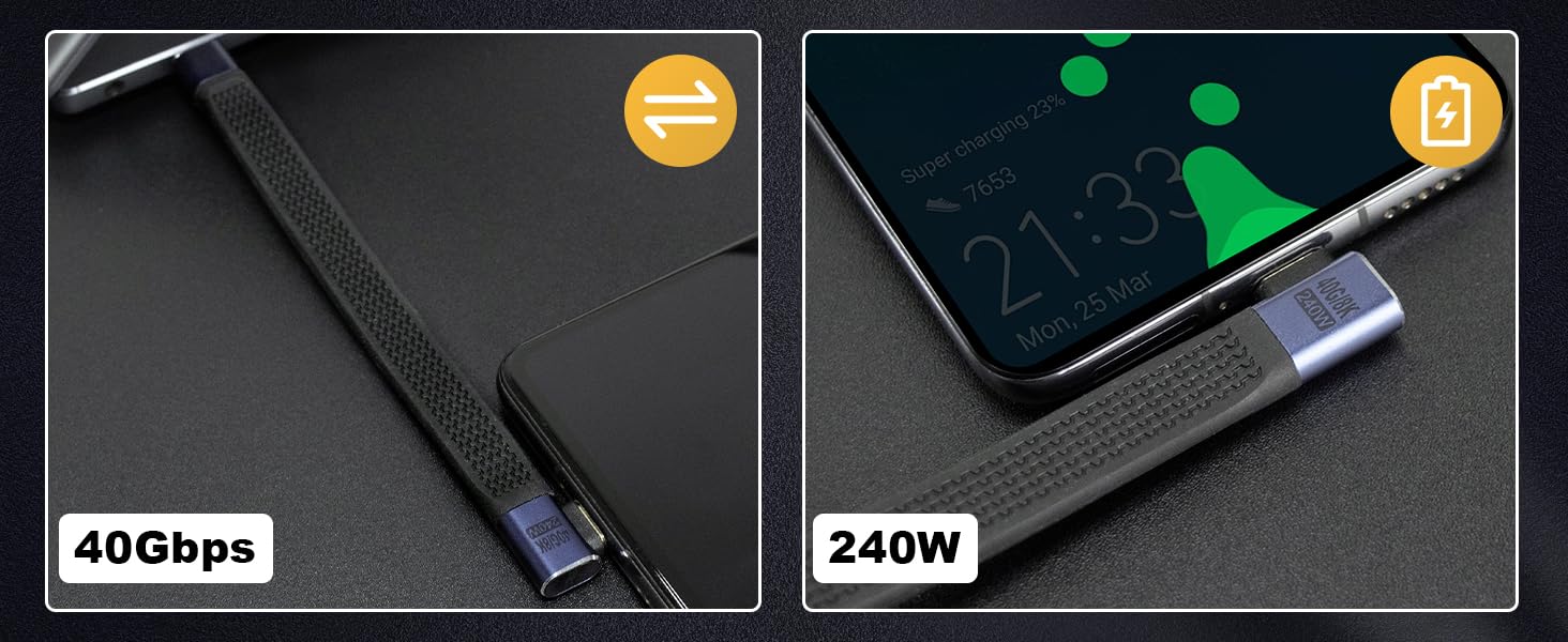 usb c flat cable 