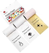 Phomemo M02/M02 Pro/M02S/M03/M03AS/M04S Pocket Printer Paper- Transparent/Silver/Gold Glitter Sti...