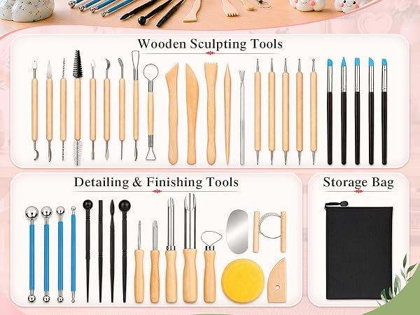 clay tools pottery tools polymer clay tools air dry clay tools clay sculpting tools