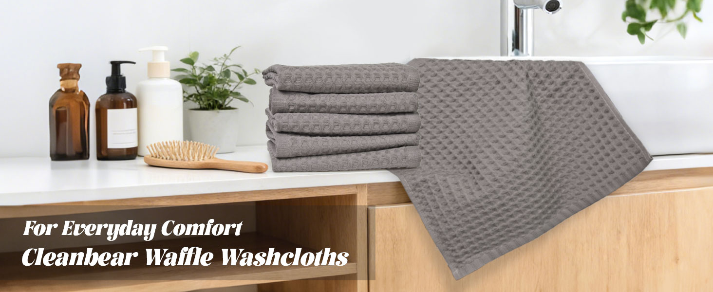 gray washcloths