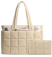 OYLOLA Tote Bag for Women Puffer Tote Bag Large Quilted Carry on Travel Bag Nurse Bag with Zipper...