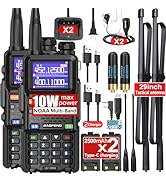 BAOFENG UV-5RM Ham Radio Handheld Multi Band10W High Power Long Range Walkie Talkies Frequency Co...