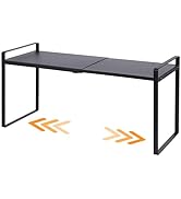 LJHFUQHUHU Expandable Cabinet Shelf Organizer Riser for Kitchen Pantry Cupboard Under Sink Counte...