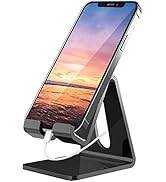 Crpich Acrylic Cell Phone Stand, Portable Phone Holder, Black Phone Stand for Desk, Compatible wi...