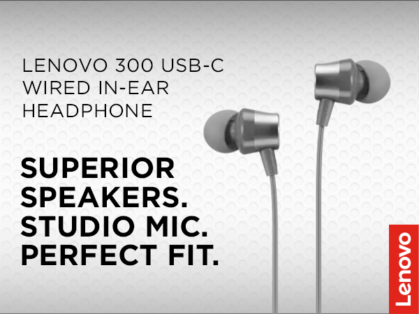 Lenovo 300 USB-C Wired In-Ear Headphone