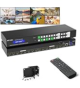 MT-VIKI 4K HDMI Matrix Switch 8X8 Support Web GUI w/IR Remote, 4K@30Hz, 3.5mm Stereo Audio, Rack ...