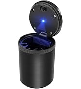 Linkstyle Auto Ashtray with Lid, Cup Holder Ashtrays, Portable Mini Car Trash Can, Detachabl Smel...