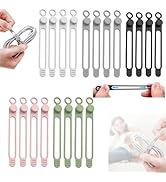 Data Cable Organizer, 2026 Upgrade Silicone Headphone Organizer, Silicone Cable Ties Reusable Cab...