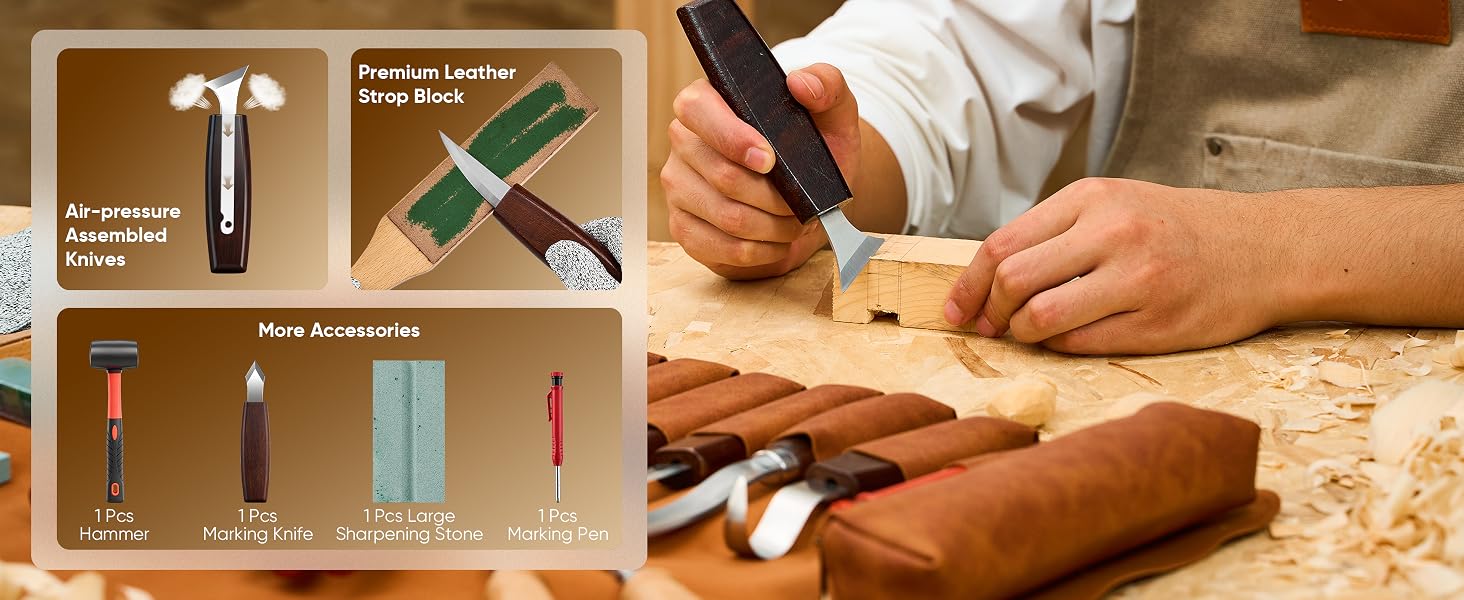 Deluxe Wood Carving Kit 25 Piece Wood