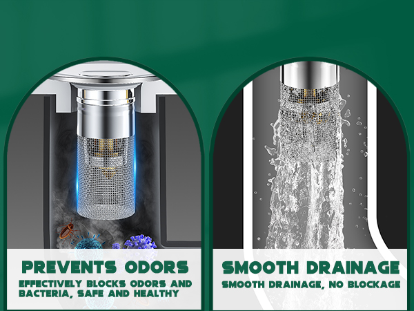 3 in 1 Sink Drain Strainer