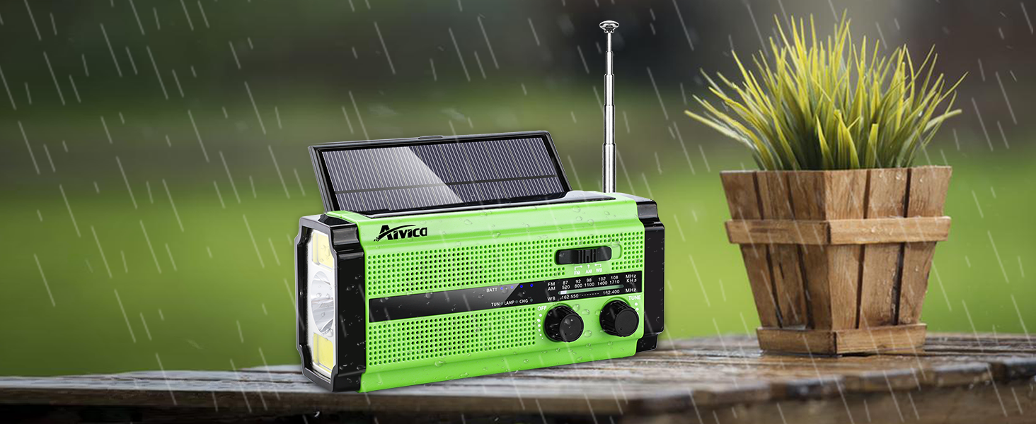 IPX3 protected against spray water radio