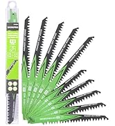 WORKPRO Wood Pruning Reciprocating Saw Blade Set, Pruner Saw Blades with 5TPI High Carbon Steel D...