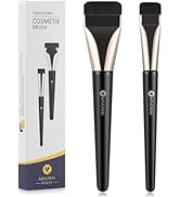 KINGMAS 2Pcs Flat Foundation Brush, Korean Spatula Facial Makeup Brush, Ultra Thin Concealer Cont...