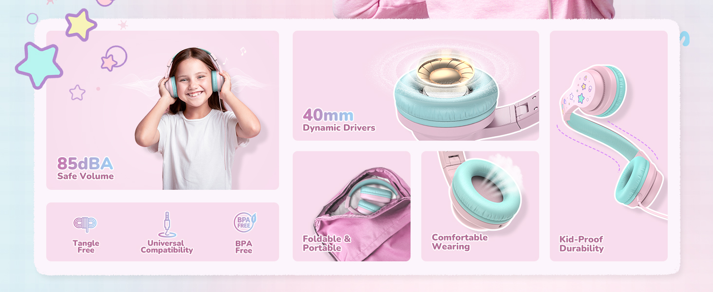 kids headphones with cord