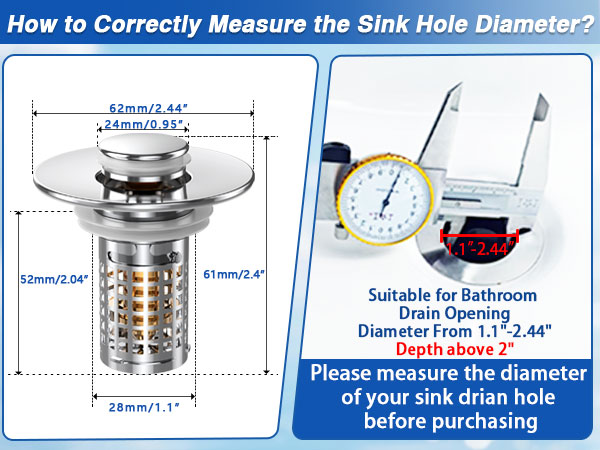 Bathroom Sink Drain Strainer