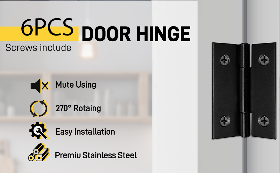 black door hinge