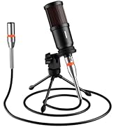 PUPGSIS XLR Dynamic Microphone, PC Computer Gaming Streaming Microphone for Podcast Recording, Vo...