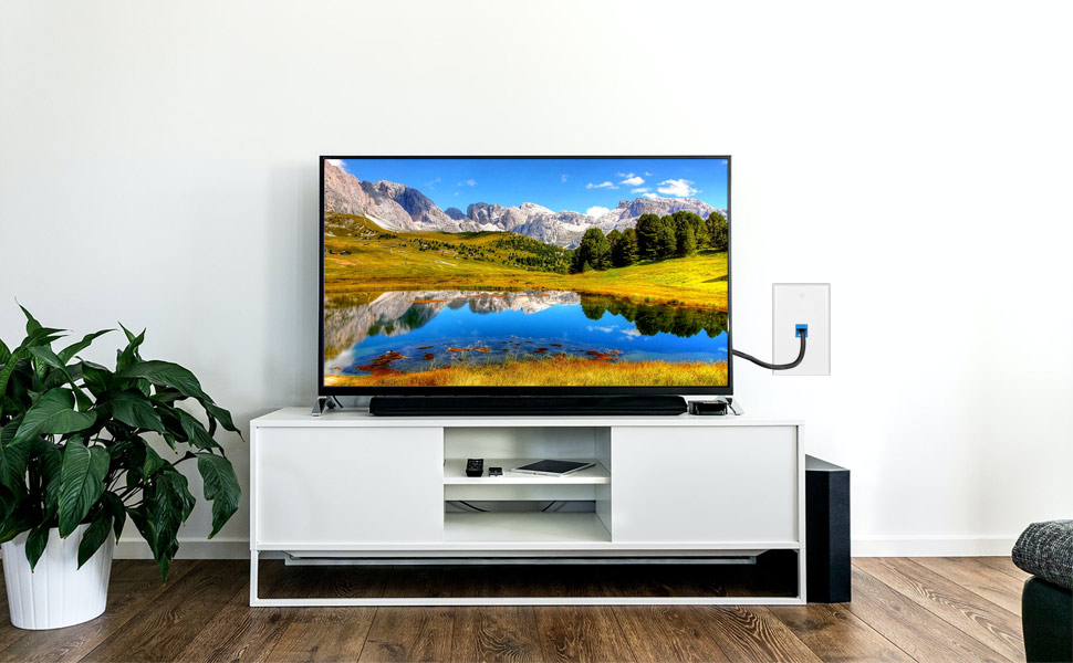 Ethernet Wall Plate Cat6 1Port Keystone Network Outlet Jack RJ45 Wall Inline Coupler Connector