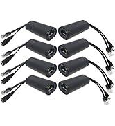 SGUESIKR 4-Pair Gigabit PoE Injectors Splitter Kits- Passive PoE Adapters (5-48V), up to 825ft Ra...