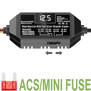 Dashcam charger voltage selection