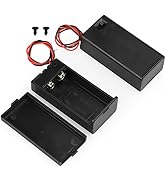 VWEICYY 2PACK 9V Battery Holder,9V Battery Holder with Switch,9 Volt Battery Holder with Leads,Wi...