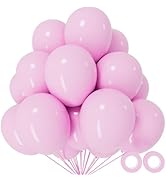 110pcs Pastel Pink Balloon 12 Inch, Pastel Pink Latex Balloons for Birthday Party Baby Shower Wed...