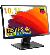 Touch Screen Monitor with Case,ROADOM 10.1’’ Raspberry Pi Screen, IPS FHD 1024×600,Responsive and...