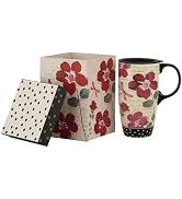 Topadorn 17 oz Ceramic Travel Mug with Spill Proof Lid &amp; Handle, Microwave Dishwasher Safe Coffee...