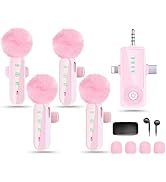 Gicorino Wireless Lavalier Microphone for iPhone/Android/Camera, Upgraded Mini Microphone with No...