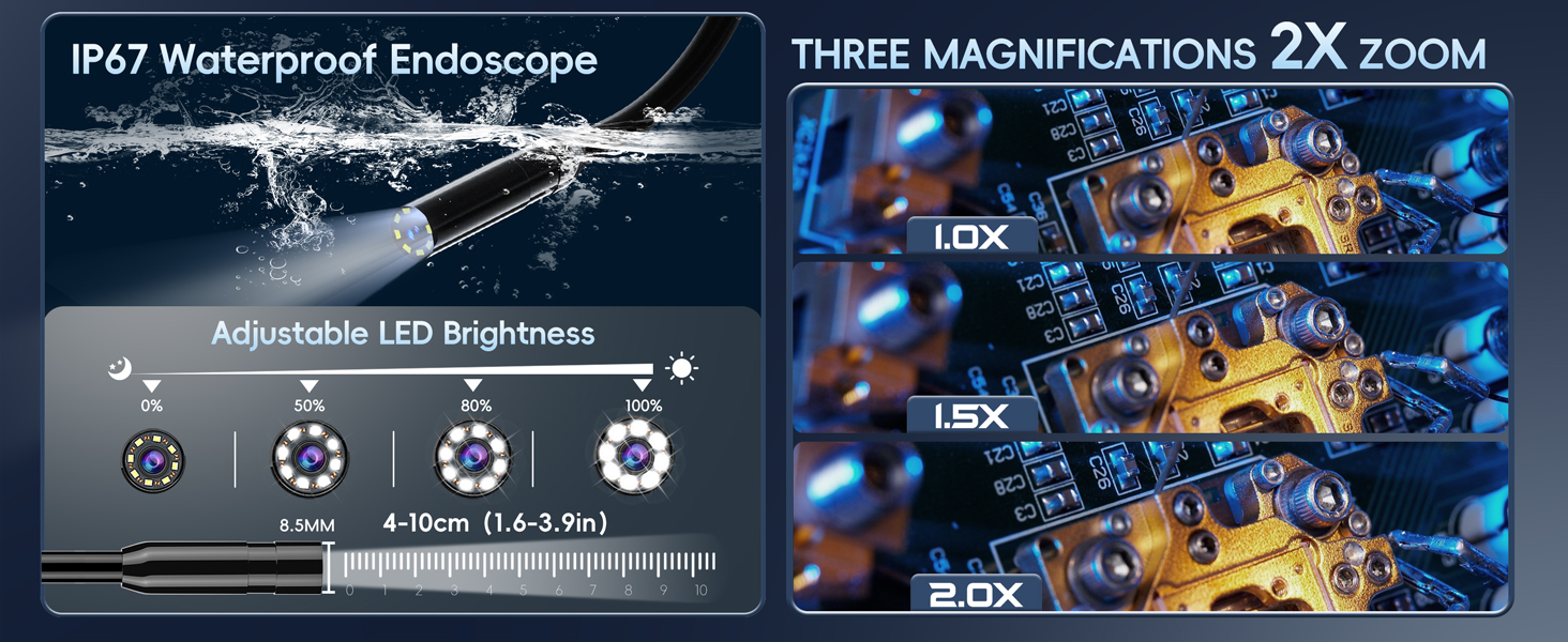 borescope camera with light