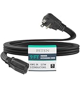 FSTSN 9 Ft Extension Cord, 14/3 Gauge Heavy Duty Appliance Power Cord, 3 Prong Grounded Indoor Ca...