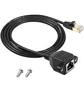SinLoon Cat8 LAN Cable, RJ45 Male to Female Shielded Ethernet Network Connector Screw Panel Mount...